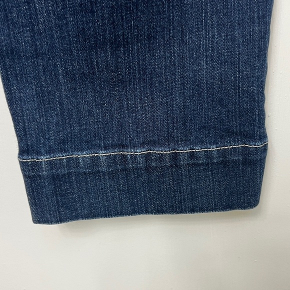 32. WHBM NOIR Cropped Denim Jeans, Sz 2, 99% cotton 1% Spandex, Distressed Marks - Picture 8 of 12